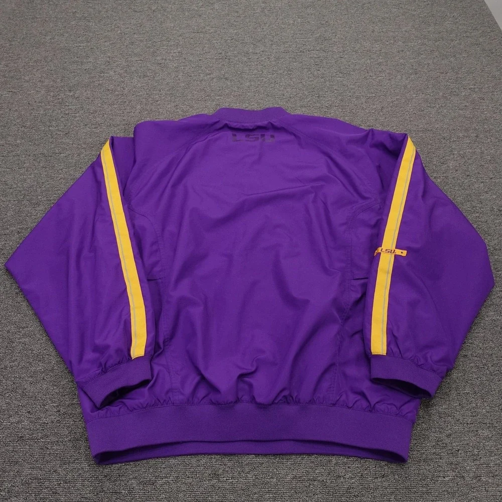 Vintage LSU Tigers Jacket XL Purple NCAA Football Nike Quarter Zip Swoosh Y2K